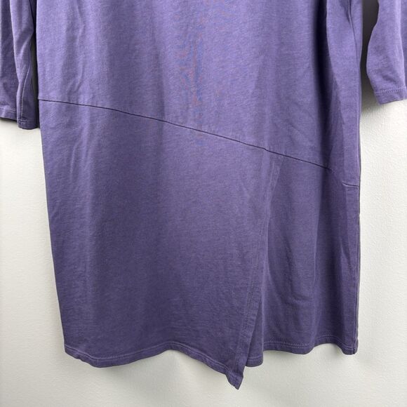 J. Jill Pure Jill Wrap Tunic Purple with 3/4 Length Sleeves Size Small - Picture 3 of 8
